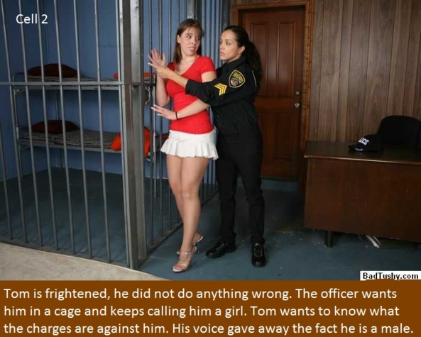 Cell 1 - 6 - Poor Tom is crossdressed and gets taken advantage of by a fake police woman., Spanking,Crossdress,Dominate,Sissy, Adult Babies,Feminization,Identity Swap,Sissy Fashion