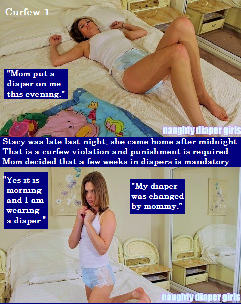 Curfew 1 - 2 - Don't come home late or you might get diaper punished., Diaper Change,Grounded,Naughty, Adult Babies,Feminization,Humiliation,Diaper Lovers