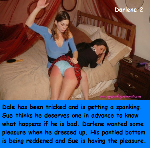 Darlene 1 - 2 - Dressing as a schoolgirl is fun until the spanking., Schoolgirl,Sissy,Panties, Spankings,Sissy Fashion