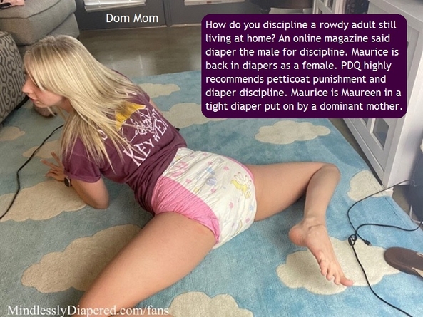 DIAPERED UP - Females are lurking and ready to diaper any male that needs it., Diapered,Dominated,Babied,Sissybaby, Adult Babies,Feminization,Identity Swap,Sissy Fashion