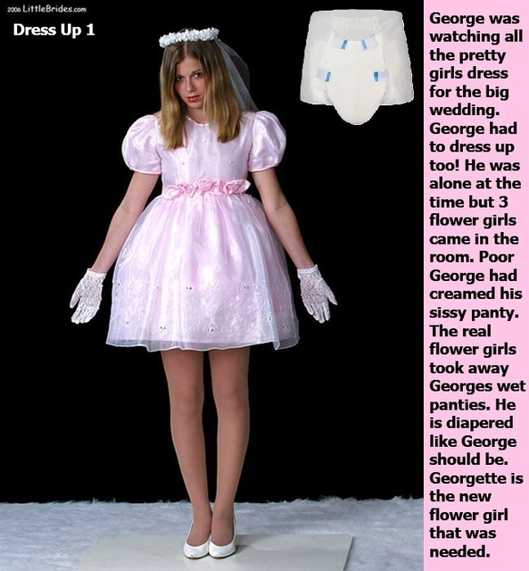 Flower Girls - A 3 cappie flower girl story, a 1 cappie flower girl story, and bonus sissy cappies., Diaper,Flower Girl,Sissy,Sissybaby, Feminization,Identity Swap,Sissy Fashion,Wedding