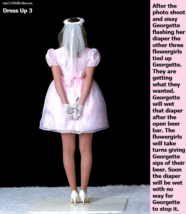Flower Girls - A 3 cappie flower girl story, a 1 cappie flower girl story, and bonus sissy cappies., Diaper,Flower Girl,Sissy,Sissybaby, Feminization,Identity Swap,Sissy Fashion,Wedding
