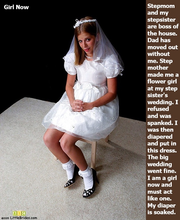 Flower Girls - A 3 cappie flower girl story, a 1 cappie flower girl story, and bonus sissy cappies., Diaper,Flower Girl,Sissy,Sissybaby, Feminization,Identity Swap,Sissy Fashion,Wedding
