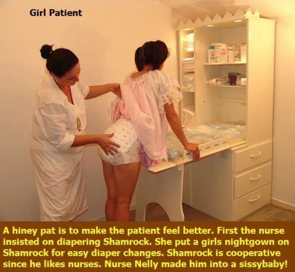 Strict Nurse - Patient Sissybaby Shamrock is taken care of by a bunch of strict nurses., Girlfriend,Nurse,Pediatrics,Diapered,Bondage, Adult Babies,Feminization,Identity Swap,Wetting The Bed