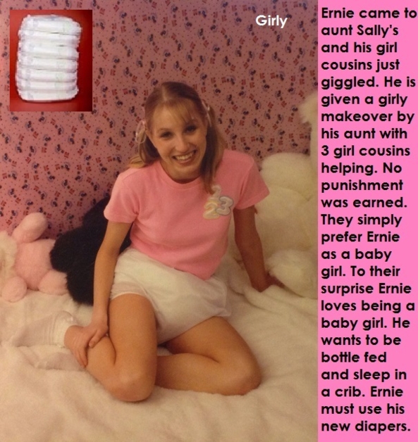 Baby Girl - Males can be feminized and turned into diapered baby girls., Diaper,Mommy,Dominate,Aunt, Adult Babies,Feminization,Identity Swap,Sissy Fashion