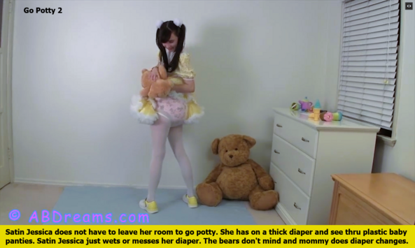THREESOME - I have captioned BriannaEJ, Josie Dolly, and Satin Jessica with a 2 cappie story., Sissy,Dolly,Sissybaby,Diaper, Adult Babies,Feminization,Identity Swap,Sissy Fashion