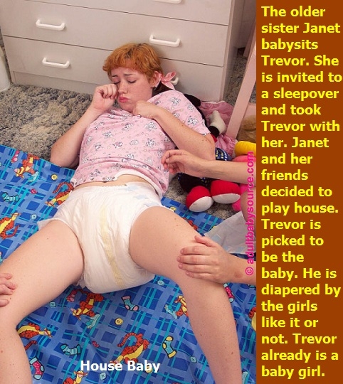 Trevor Time - I have made captions for my baby girl Trevor. She appears to be having fun., Babysitter,Nanny,Mommy,Sister,Girlfriend, Adult Babies,Feminization,Identity Swap,Sissy Fashion