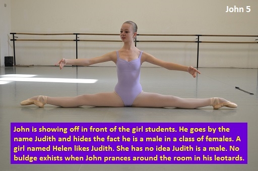 John 1 - 5 - John has always wanted to join his sisters in ballet class., Panties,Leotard,Tights, Feminization,Humiliation,Identity Swap,Sissy Fashion