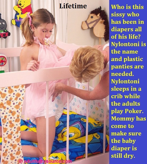 New Year 2018 - 2 - I have captioned many of my Sissy Kiss friends already having fun in the new year., Sissy,Sissybaby,Diaper,Panty, Adult Babies,Feminization,Identity Swap,Sissy Fashion