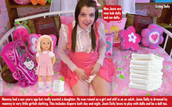 Josie Dolly - Josie Dolly lives an interesting life and never knows what might happen., Dolly,Diaper,Nanny,Babysitter,Dominate,Sissybaby, Adult Babies,Feminization,Identity Swap,Sissy Fashion,Wetting The Bed,Dolled Up