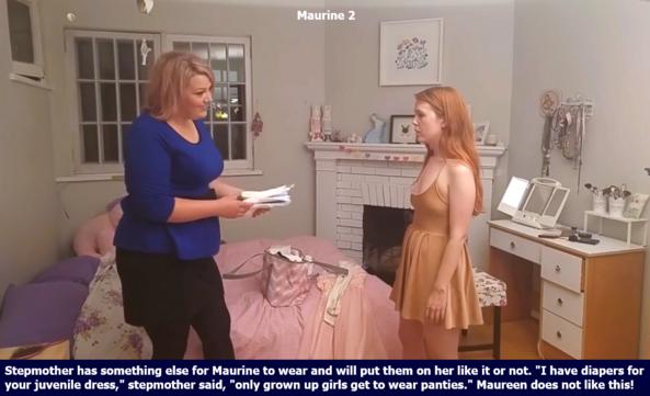 Maurine 1 - 6 - Maurice is a bit slutty crossdressing as Maurine. Stepmother turns her into a little girl., Sissy Slut,Little Girl,Diaper,Daycare, Adult Babies,Feminization,Identity Swap,Sissy Fashion