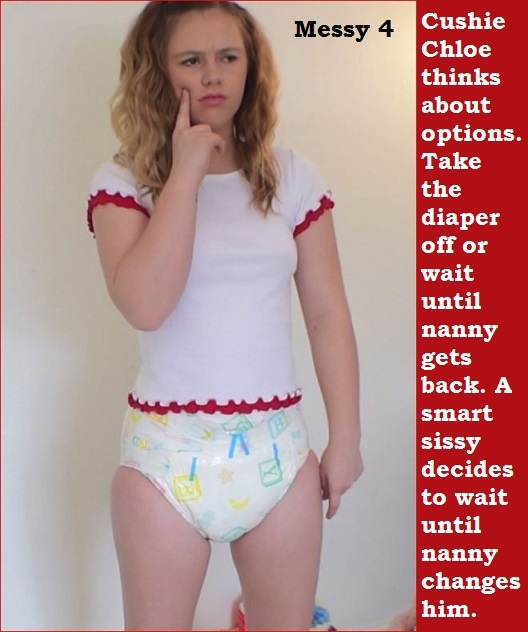 Messy Sissybaby - Cushie Chloe is a sissybaby who often messes her diaper., Messy,Dominate,Diaper,Sissybaby,Wetting, Adult Babies,Feminization,Identity Swap,Sissy Fashion,Diaper Lovers