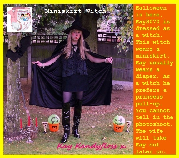 Halloween Captions - I just finished making these Halloween captions. Sorry I could not include more friends but it is getting late., Halloween,Witches,Diapers,Panties, Adult Babies,Feminization,Humiliation,Diaper Lovers