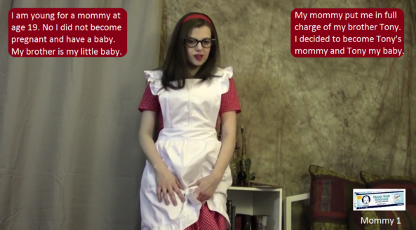 Mommy 1 - 4 - A sister dominates her brother as a baby. She becomes his mommy., Mommy,Baby,Dominate,Diaper, Adult Babies,Feminization,Identity Swap,Sissy Fashion