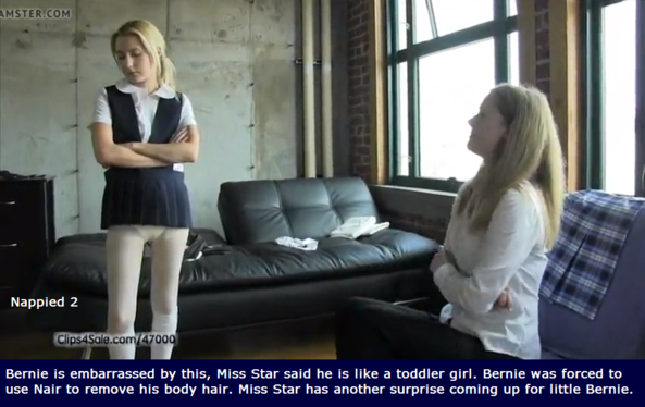 Nappied 1 - 3 - A 3 cappie short story about Bernie who is nappied., Schoolgirl,Nappy,Babysitter,Girlfriend, Adult Babies,Feminization,Identity Swap,Sissy Fashion
