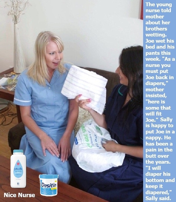 DIAPER TIME 2 - Any time is a good time to be put in a diaper. Force may be used if needed., Babysitter,Nurse,Stepsister,Mommy,Matron, Adult Babies,Feminization,Identity Swap,Sissy Fashion,Diaper Lovers