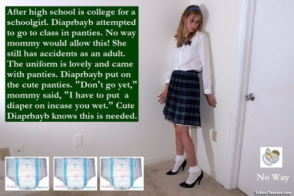 Diapered Sissy - More captions about site members wearing dresses and diapers., Diaper,Dress,Sissybaby,Sissy, Adult Babies,Feminization,Identity Swap,Sissy Fashion