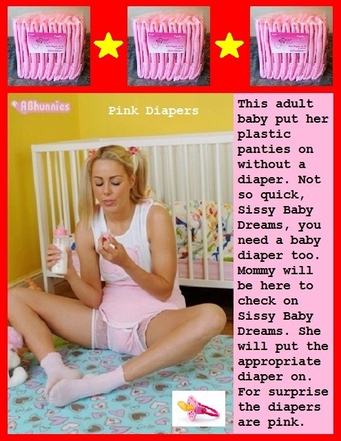 Pink Diapers - Sissybabydreams got pink diapers from mommy., Pink Diapers,Onesie,Mommy, Adult Babies,Feminization,Humiliation,Diaper Lovers