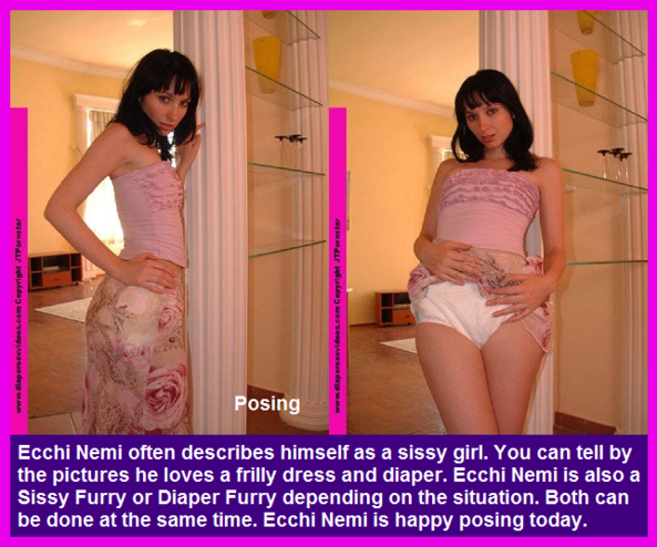 Nappied Adults 2 - There are many nappied adults in the world. Some are on Sissy Kiss and I captioned a few., Diaper,Leashed,Owned,Sissybaby, Adult Babies,Feminization,Identity Swap,Sissy Fashion