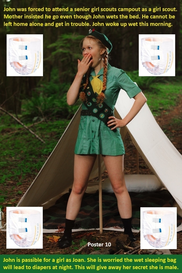 TG Posters - Transgender females and crossdressers are captioned with large images., Girl Scout,Schoolgirl,Sissy,Sissybaby, Adult Babies,Feminization,Identity Swap,Sissy Fashion