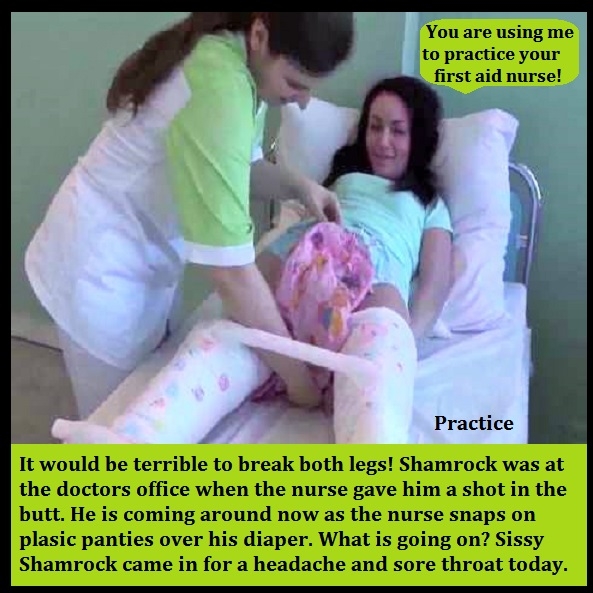 Busy Nurses - Nurses can be kept busy giving enemas, making casts, and diapering patients., Nurse,Patient,Enema,Cast, Adult Babies,Feminization,Identity Swap,Diaper Lovers