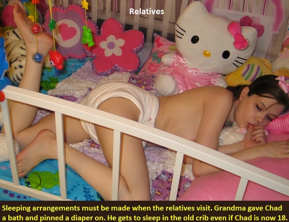 Back To Basics - There are a lot of reasons to put an adult back in diapers. Here are 6 of them done with cappies., Wetting,Dominate,Restraints,Sissybaby,Diapered, Adult Babies,Feminization,Identity Swap,Sissy Fashion,Diaper Lovers