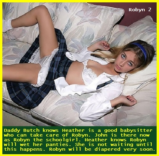Robyn 1 - 3 - I made a caption story for Robyn and added a bonus Nappy cappie., Dress Up,Schoolgirl,Nappy,Daddy, Adult Babies,Feminization,Identity Swap,Sissy Fashion