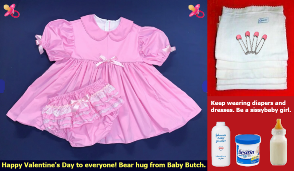 HAPPY VALENTINE'S DAY - I am posting a few cappies along with my Valentine's Day greeting., Aunt,Lesbian,Wife,Sissybaby, Adult Babies,Feminization,Identity Swap,Sissy Fashion