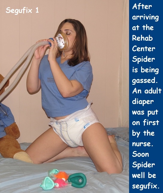 Diapered Spider - Even with a tuff name like Spider a sissy is feminized, diapered, and restrained., Segufix,Nurse,Diaper,Sissybaby, Adult Babies,Feminization,Identity Swap,Sissy Fashion