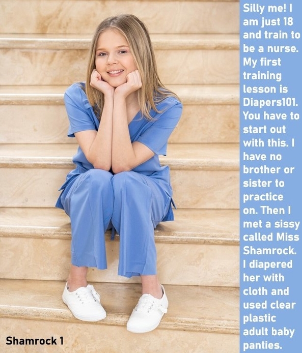Practice Patient - Shamrock is recruited by nurses again to be their practice patient. Bonus Jennifer Funshine cappies added., Daddy,Diaper,Training,Submissive,Nurse, Adult Babies,Feminization,Identity Swap,Sissy Fashion,Diaper Lovers