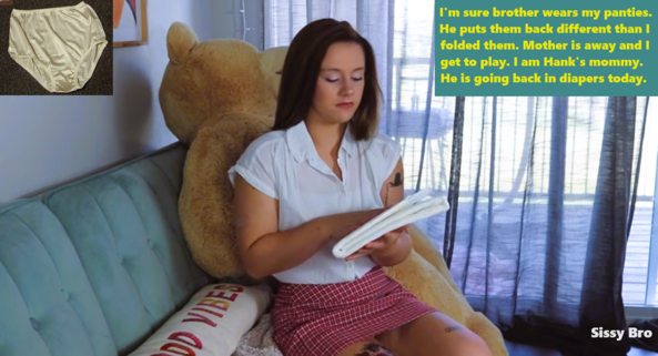 Sleepover 1 - 4 - An exciting 4 cappies story with bonus Sissy Bro cappie added., Strap On,Dominate,Diaper,Sleepover, Adult Babies,Feminization,Identity Swap,Sissy Fashion