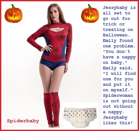 Halloween Captions - I just finished making these Halloween captions. Sorry I could not include more friends but it is getting late., Halloween,Witches,Diapers,Panties, Adult Babies,Feminization,Humiliation,Diaper Lovers