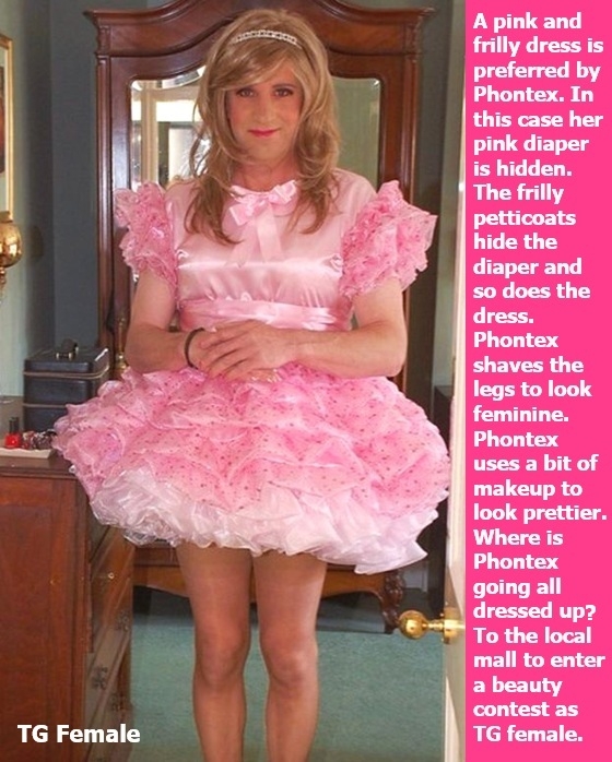 Cappy Time - I have captioned Little Lovely Sissy, Phontex, and Shamrock., Frilly Dress,Nappy,Sissy,Sissybaby, Adult Babies,Feminization,Identity Swap,Sissy Fashion