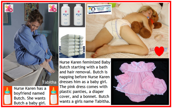 Image Cappies 3 - More Baby Butch cappies made with multiple images and an artistic touch., Nurse,Diaper,Dominate,Sissybaby, Adult Babies,Feminization,Identity Swap,Sissy Fashion