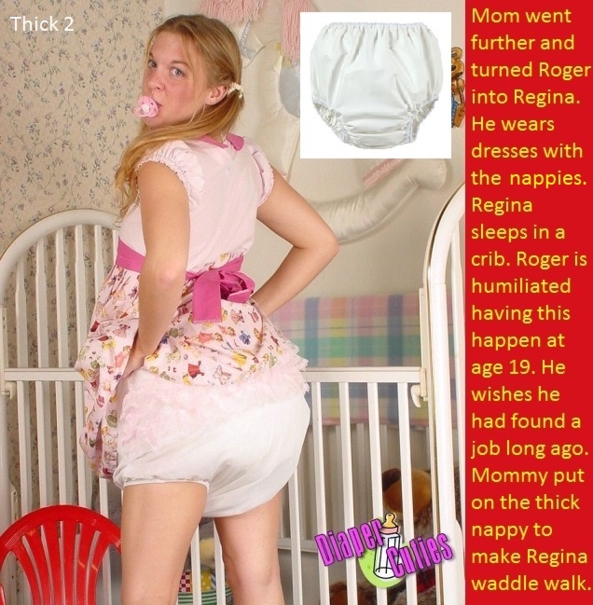 Thick 1 - 2 - Thick diapers can be used to discipline a naughty sissy., Thick,Diaper,Humiliate,Sissy, Adult Babies,Feminization,Identity Swap,Sissy Fashion