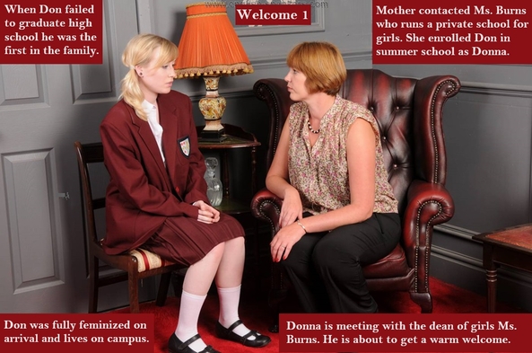 Welcome 1 - 2 - A male ends up in a private girls school for the summer. Bonus Hairbrush cappie added., OTK,Dominate,Sissy,Sissybaby, Feminization,Identity Swap,Sissy Fashion,Spankings,Adult Babies