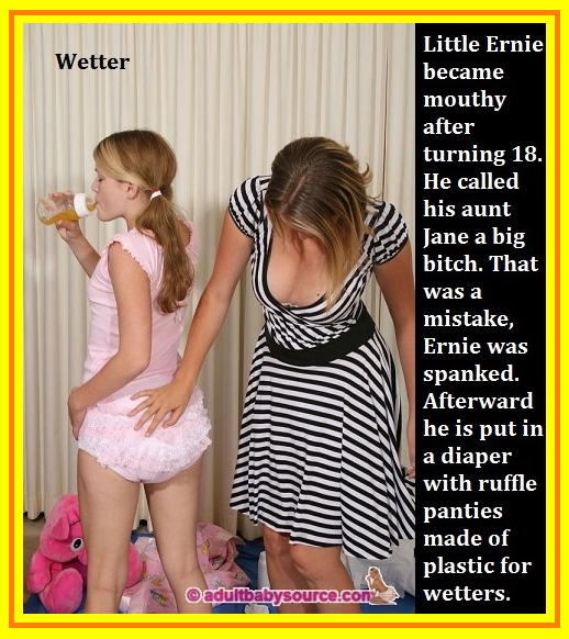 Nappy Needed - I made 4 captions about being put in a nappy., Diaper,Nurse,Sisters,Mommy, Adult Babies,Feminization,Identity Swap,Sissy Fashion