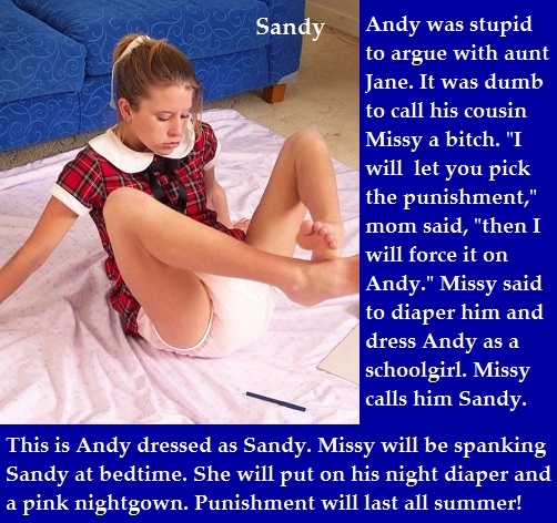 Sandy - A captioned picture by Baby Butch., Diaper,Plastic Pants, Adult Babies,Diaper Lovers,Humiliation