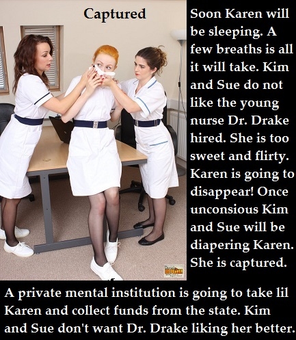 Captured - A captioned picture by Baby Butch., Nurse,Medical, Humiliation
