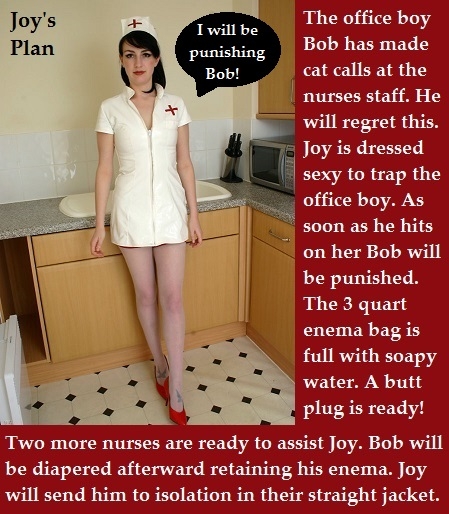 Joy's Plan - A captioned picture by Baby Butch., Diaper,Enema,Bondage, Adult Babies,Humiliation