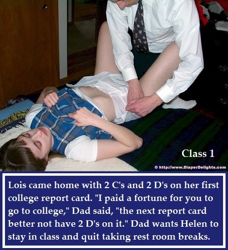 Class 1 - 5 - A cappie story about a girl who is diaper punished for bad grades in college., Diaper,Schoolgirl,Daddy,Discipline, Adult Babies,Feminization,Humiliation,Diaper Lovers