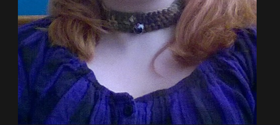 I crocheted these, collar,bracelet