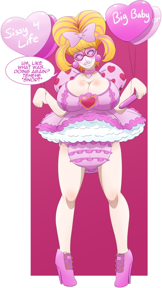 Koko NerdBottom - This is a picture I did based on a story that was submitted to a contest I held on my DeviantArt Page~, Art,Drawing,Nerd, Adult Babies,Feminization,Sissy Fashion,Dolled Up,Diaper Lovers