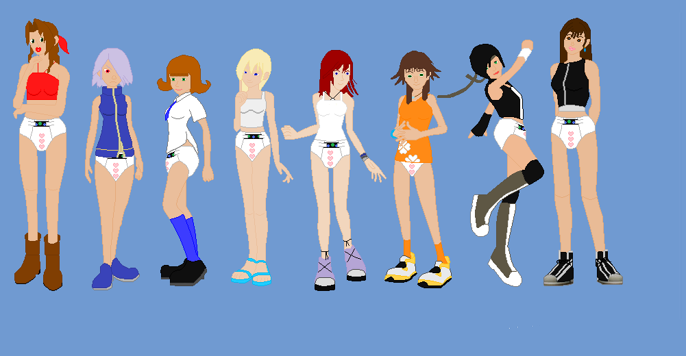 Diapered Square Enix Characters. 