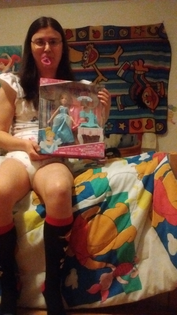 ~* Christmas 2017*~ - Showing off a few of my presents, ranging from my new onesie, to my Winnie the pooh blanket and my Cinderella dolly, Christmas,Baby Girl,Outfits and Toys, Adult Babies,Diaper Lovers,Feminization,Holiday