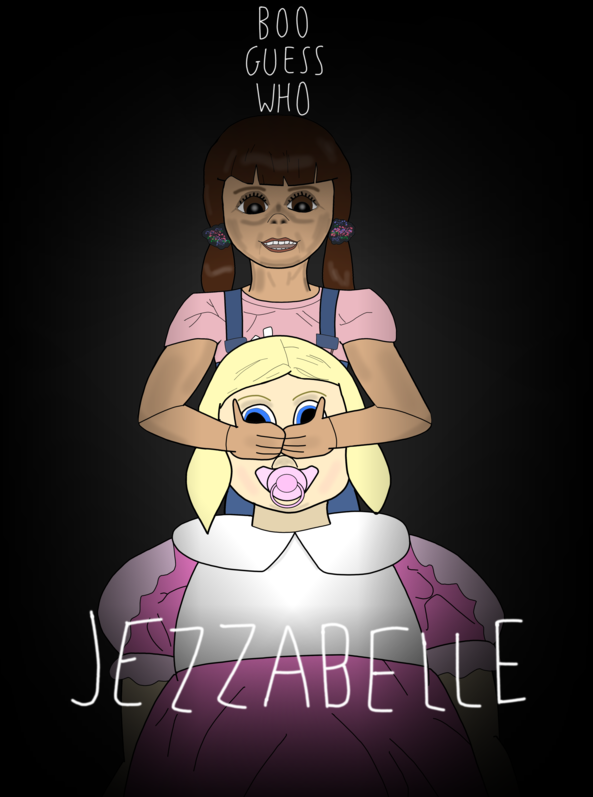 Jezzabelle Poster - Horror movie inspired poster for JamieTVDolls new haunted doll project, Sissy,Haunted Doll,Poster Art,Jezzabelle,JamieTVDOLL,Scary, Adult Babies