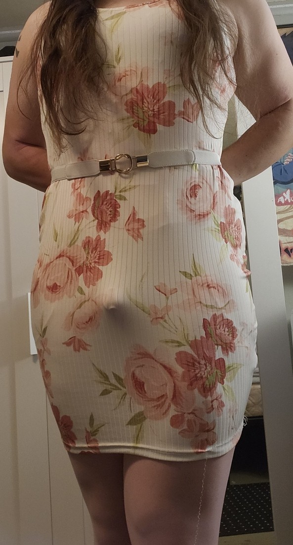 Simple, Floral Dress and 2025 Chastity - Some Nice Pics of a A Recent Outfit and my Goals for Chastity in 2025, Sissy,chastity,Feminization,dressingup,waisttraining,corsets,chastity,plugging, Feminization,Sissy Fashion,Str8 Orientation,Dolled Up,Sex Toys