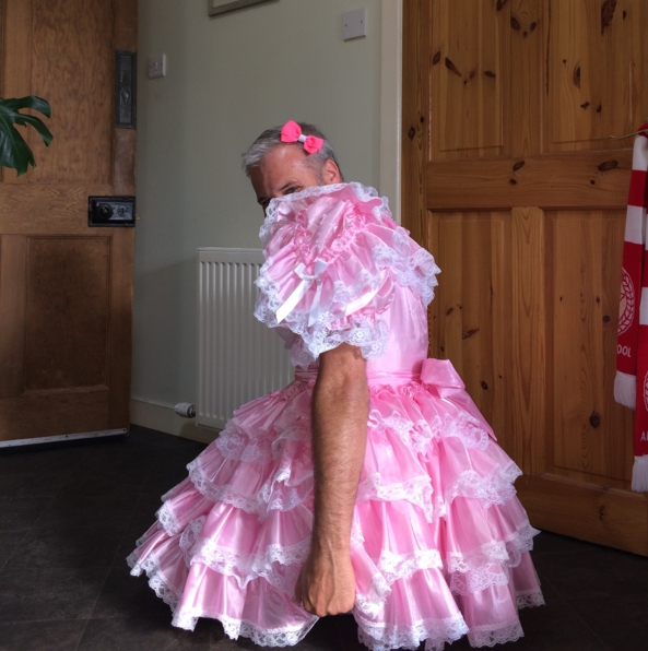 What sissy boy could resist such satin and frills - In my favourite dress, Pink,dress,sissy, Sissy Fashion,Fairytale