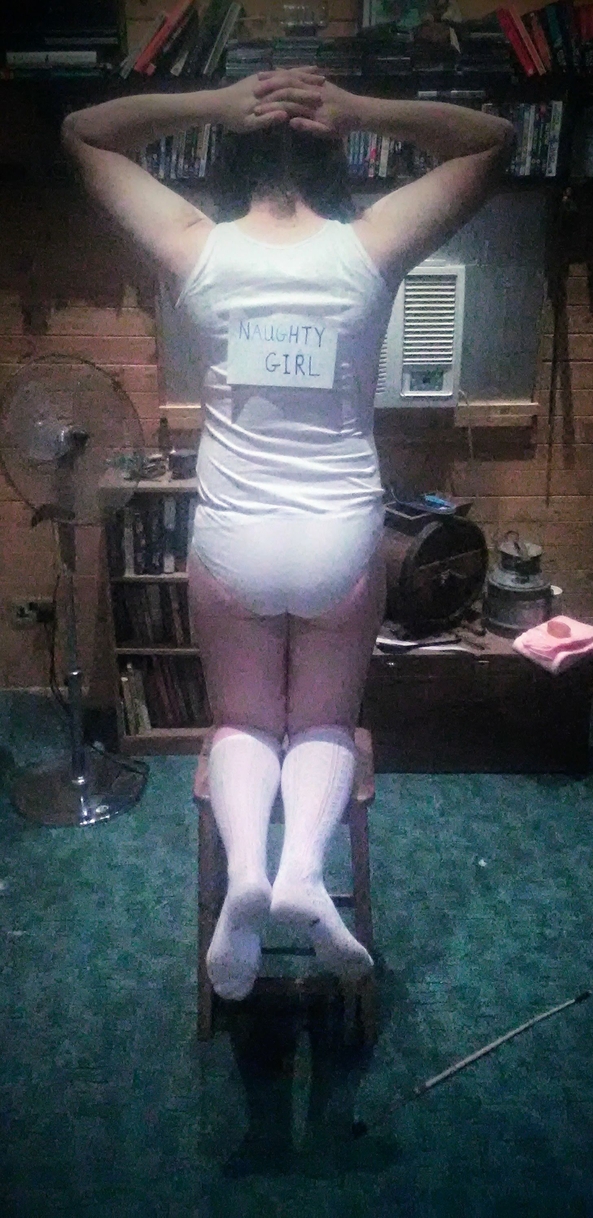 Click here to see the image in full size. Stool of Shame - Time for a punishment, gallery, , sissy,harriet,schoolgirl,school uniform,knickers,panties,mouth soaping,corner time,punishment,humiliation, Wetting The Bed,Spankings,Sissy Fashion,Feminization