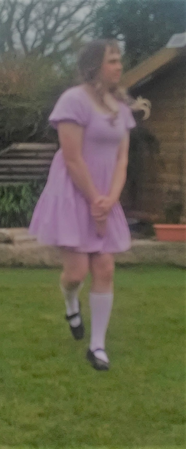 Easter dress - enjoying my new easter dress, dress,upskirt,sissy,crossdresser,crossdressing,harriet,knickers,panties,handstand, Sissy Fashion,Feminization